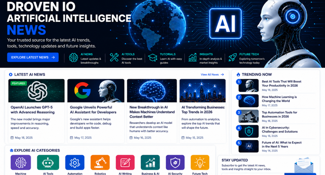 Droven IO Artificial Intelligence News – Latest AI Trends, Tools & Updates