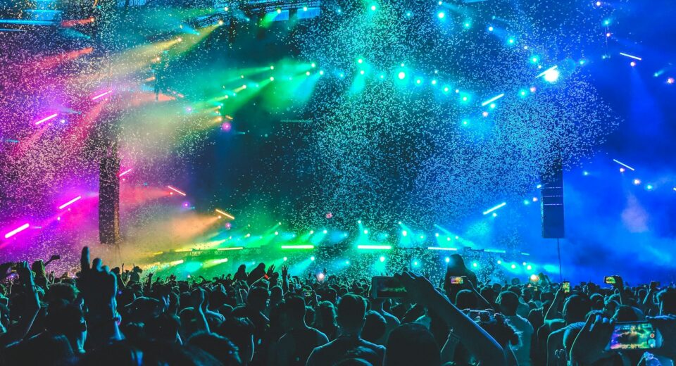 Ascend lyrics Victoria Orenze - worship concert crowd under bright stage lights